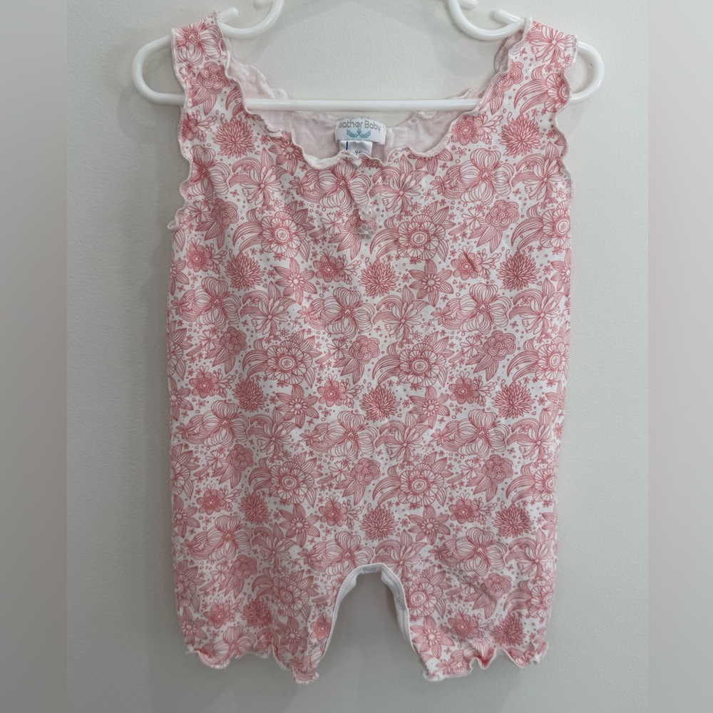 Feather baby 100% organic pima cotton sleeveless romper